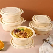 Milieuvriendelijke, biologisch afbreekbare ronde kom op basis van maïszetmeel