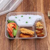 Vierkant spuitgegoten lunchbox met vier rasters
