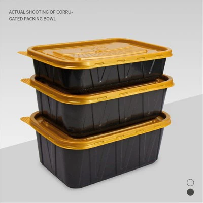 Versterkte zwarte verpakkingsdoos met dubbele compartimenten